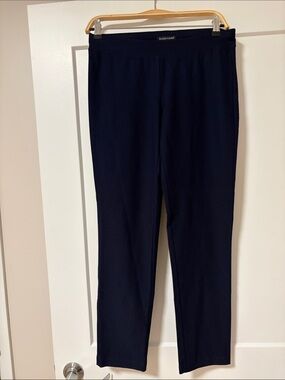 Eileen Fisher Navy Elastic-Waist Ponte ankle Leggings pant